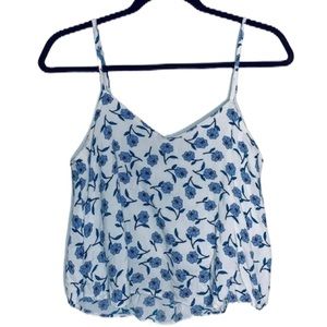 Mine flowy floral cropped tank top